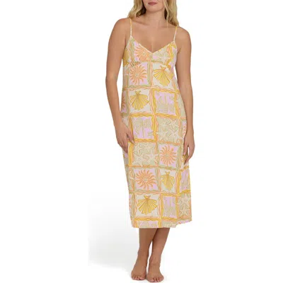 Billabong Babe Midi Slipdress In Yellow