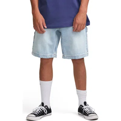 Billabong Bad Dog Denim Shorts In Bleached Aqua