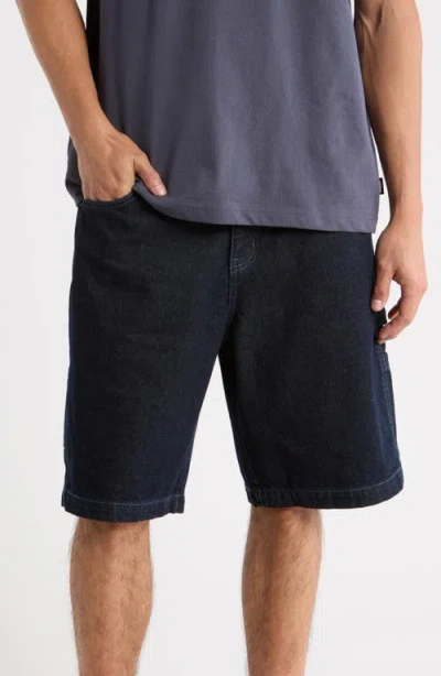 Billabong Bad Dog Denim Utility Shorts In Blue