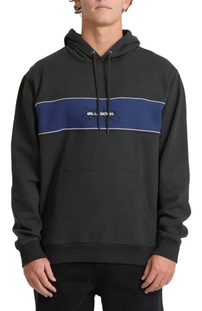 Billabong Bad Dog Graphic Stripe Hoodie In Gray