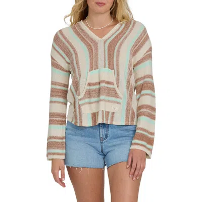 Billabong Baja Beach Stripe Cotton Blend Hoodie In Multi