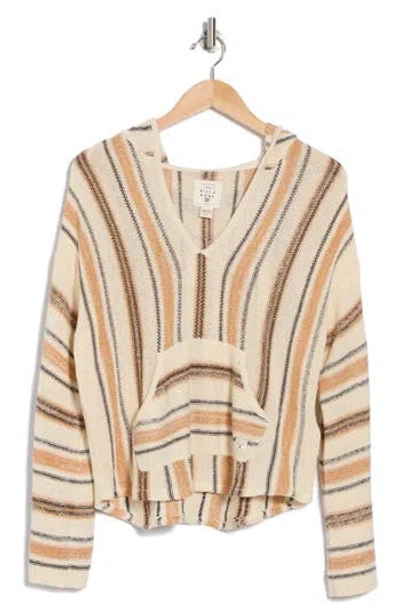 Billabong Baja Beach Stripe Pullover Sweater Hoodie In Gold