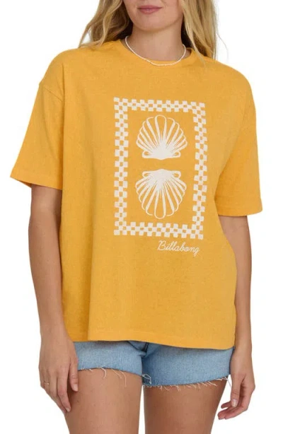 Billabong Balance Of Waves Oversize Cotton Graphic T-shirt In Orange