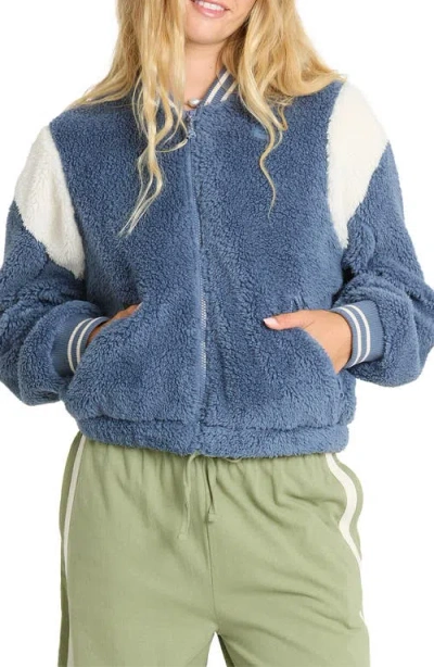 Billabong Batter High-pile Fleece Jacket In Blue