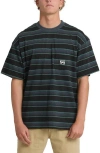 Billabong Baxter Oversize Stripe Pocket T-shirt In Multi