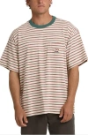Billabong Baxter Oversize Stripe Pocket T-shirt In Multi