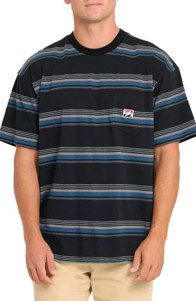 Billabong Baxter Oversize Stripe Pocket T-shirt In Multi