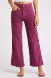 Billabong Be Free Wide Leg Corduroy Pants In Blackberry