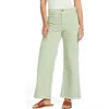 Billabong Free Fall Stretch Cotton Crop Wide Leg Pants In Pistachio