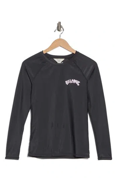 Billabong Beach Babe Long Sleeve Rashguard Top In Black