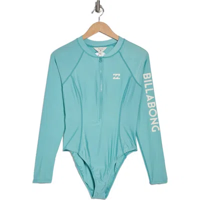 Billabong Beach Babe Long Sleeve Swimsuit In Blue