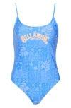 Billabong Beach Babe One-piece Swimsuit In Blue