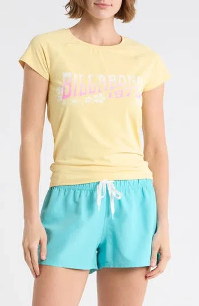 Billabong Beach Babe Rashguard Top In Yellow