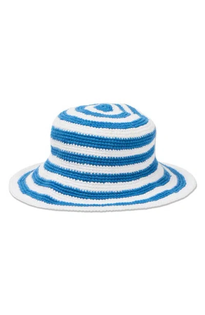 Billabong Beach Babe Stripe Cotton Bucket Hat In Blue