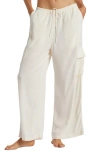 Billabong Beach Babe Wide Leg Cargo Pants In Salt Crystal