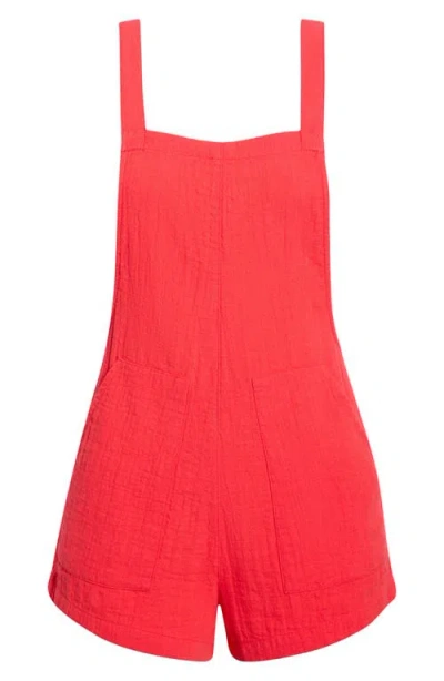 Billabong Beach Crush Short Overalls In Red