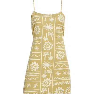 Billabong Beach Haze Body-con Minidress In Green