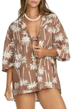 Billabong Beach Side Print Oversize Camp Shirt In Multi