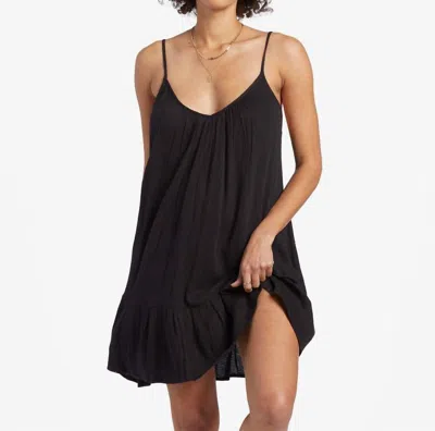 Billabong Beach Vibes Mini Dress In Black Pebble