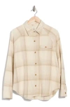 Billabong Best Time Oversize Plaid Cotton Flannel Shirt In Moonlight