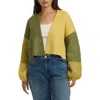 Billabong Block Out Colorblock Jacquard Cardigan In Green