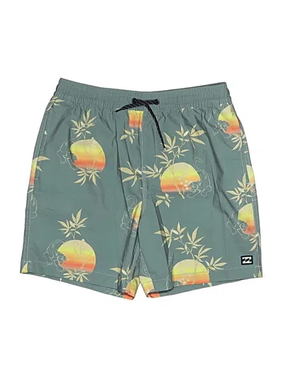 Pre-owned Billabong Kids' Board Shorts In Green