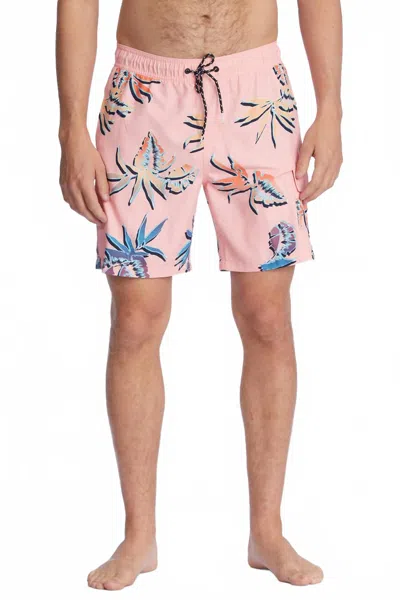 Billabong Bottle Opener Layback Boardies In Dusty Pink