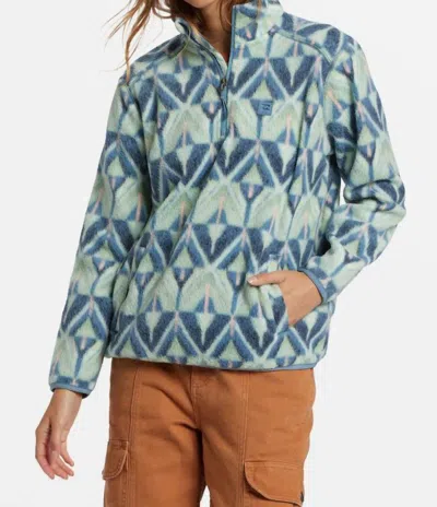 Billabong Boundary - Mock Neck Fleece In Blue Shadow