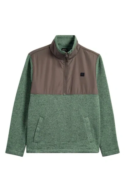 Billabong Boundary Blocked Half-zip Jacket In Hunter