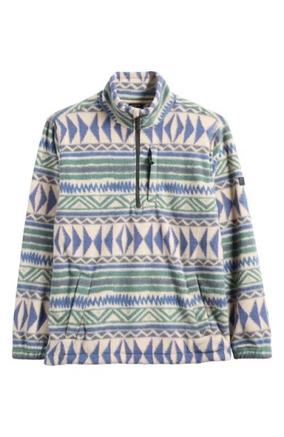 Billabong Boundary Fleece Half Zip Pullover In Chino