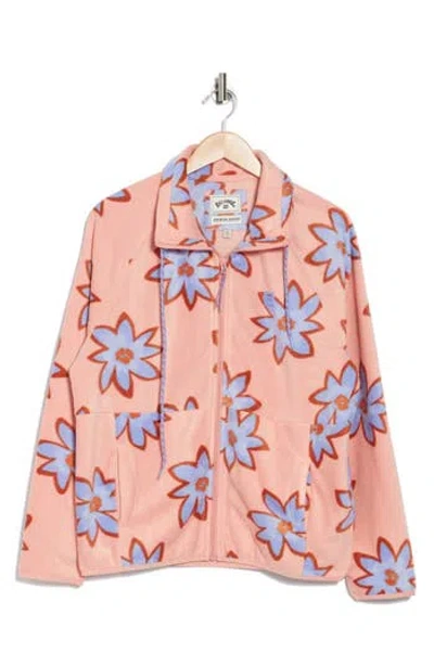 Billabong Boundary Full Zip Sweatshirt In Dawn Pink