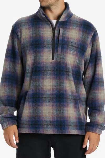 Billabong Boundary Half-zip Mock Neck Fleece Pullover In Dark Blue