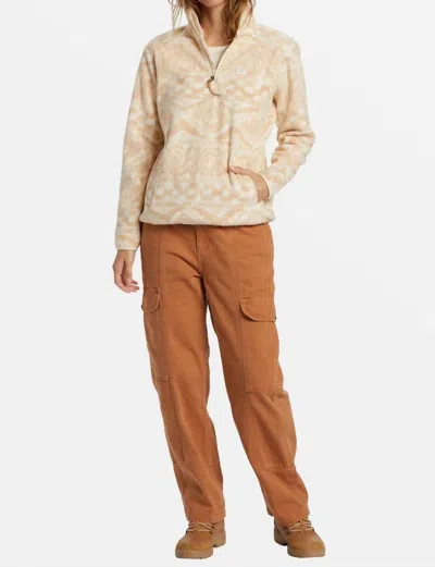 Billabong Boundary Mock 3 Fleece In Wet Sand In Beige