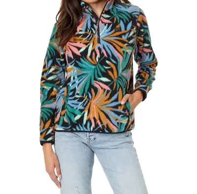 Billabong Boundary Mock 3 Fleece Pullover In Stormy Blue In Multi