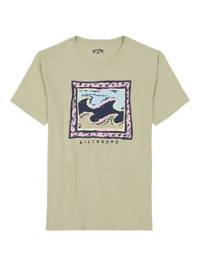 Billabong Kids' Boy's Crayon Wave Graphic T-shirt In Biege