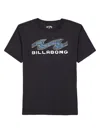 Billabong Boy's Logo Graphic T-shirt In Washed Black