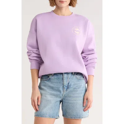 Billabong Boyfriend Crewneck Sweatshirt In Purple