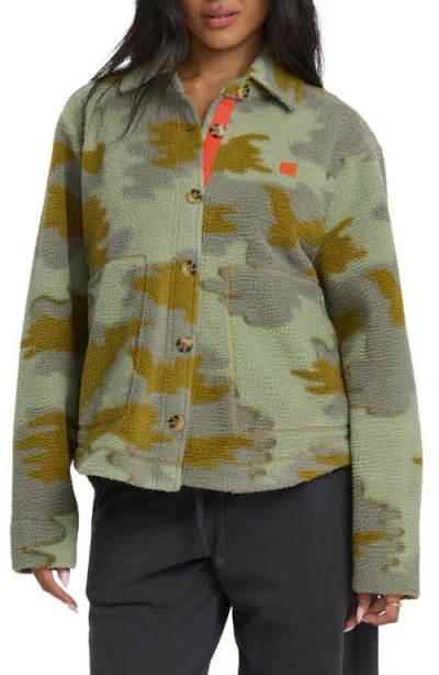 Billabong Breezy Fleece Shacket In Multi