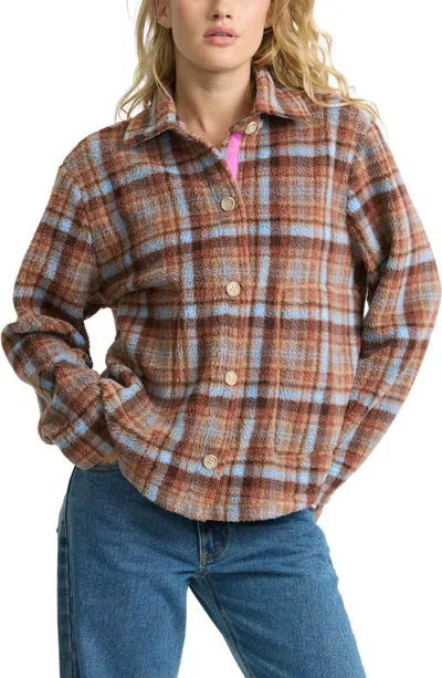 Billabong Breezy Sherpa Shacket In Teak
