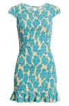 Billabong Bright Side Smocked Minidress In Brown