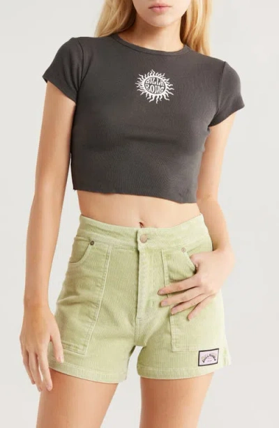 Billabong Bring The Sun Cotton Graphic T-shirt In Black