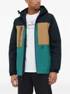 Billabong Canyon Colour-block Hooded Jacket In Blue
