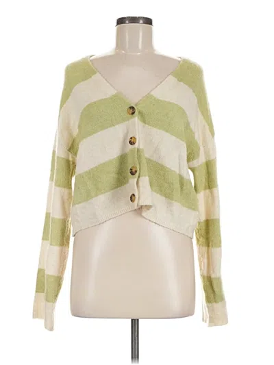 Pre-owned Billabong Cardigan Sweater In Green