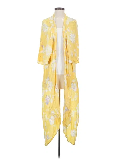 Pre-owned Billabong Cardigan Sweater In Yellow