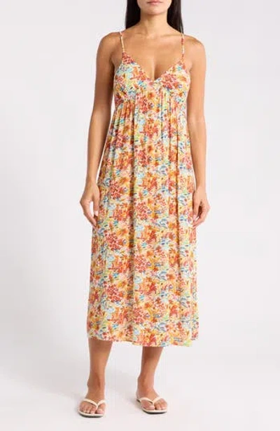 Billabong Carefree Midi Dress In Multi