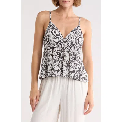 Billabong Carefree Print V-neck Tank In Multi