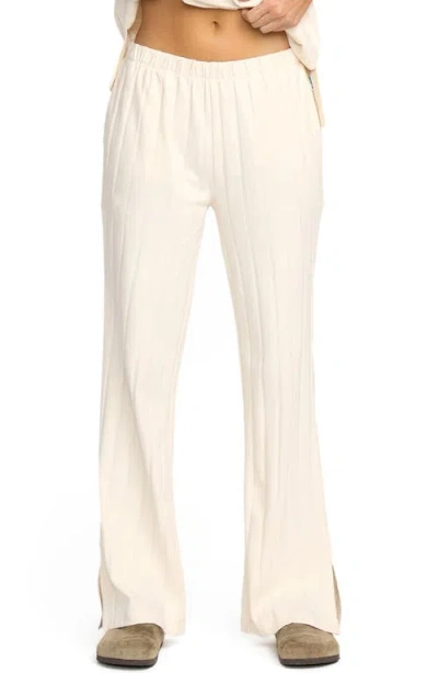 Billabong Cass Split Hem Rib Pants In White