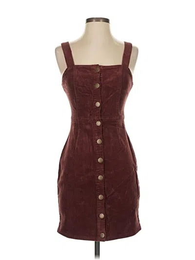 Pre-owned Billabong Casual Dress In Burgundy