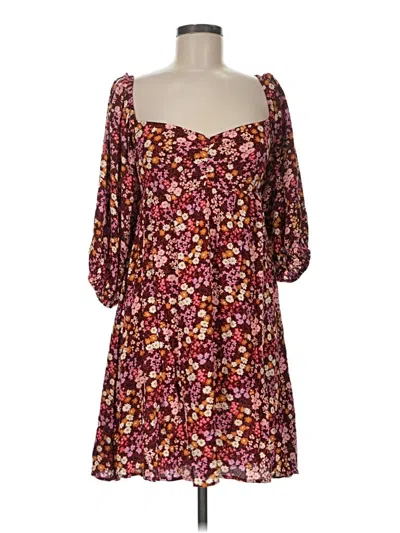 Pre-owned Billabong Casual Dress In Burgundy