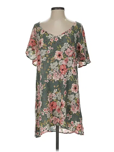 Pre-owned Billabong Casual Dress In Green